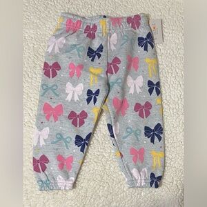 Bow pattern baby girl pants